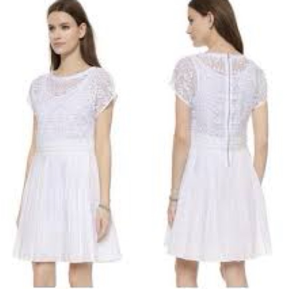 Madewell Elegant White Lace Mini Dress